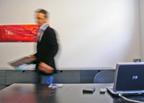 Richard Zinthauer auf den Weg zu einem Kundengespr�ch